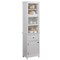 Alaterre Furniture Dorset Bathroom Storage Tower with Open Upper Shelves, Lower Cabinet and Drawer ANVA7678WH - alternate 1